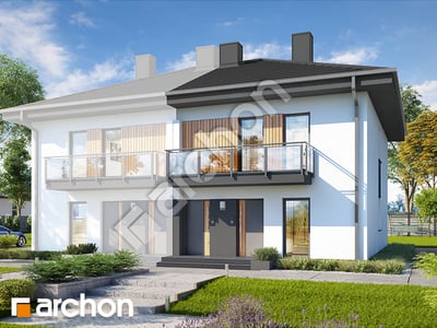 Projekt domu ARCHON+ Dům mezi maceškami 3 (R2B) ver.3