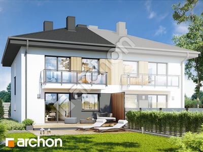 Projekt domu ARCHON+ Dům mezi maceškami 3 (R2B) ver.3