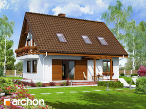 Projekt domu ARCHON+ Dům mezi petrklíči ver.2